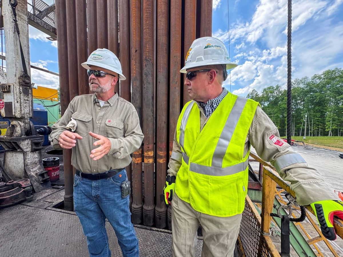 WVU President Michael Benson Visits Antero Rig Site in Harrison County