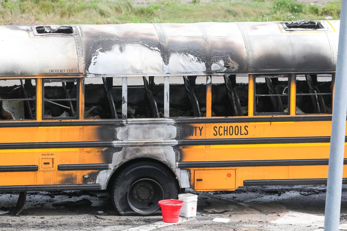 School Bus Fire Temporarily Shuts Down I-79 Southbound in Bridgeport
