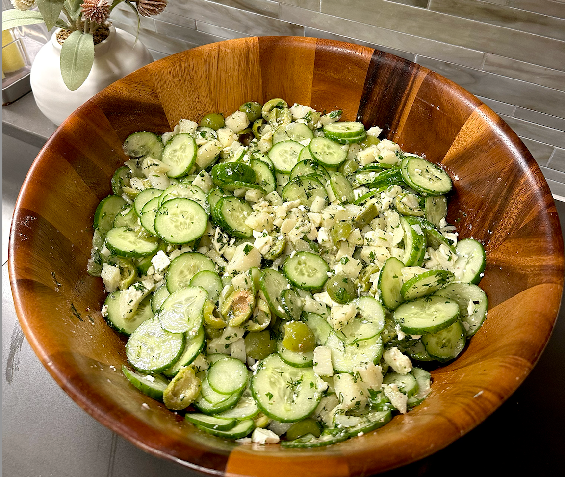 Easy Weeknight Cucumber Feta Salad
