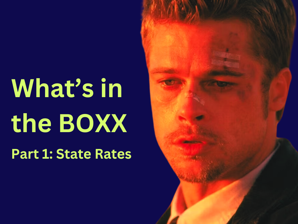 Cartoon dissecting the BOXX box-spread ETF and how state income tax bites into its tax advantages on sale