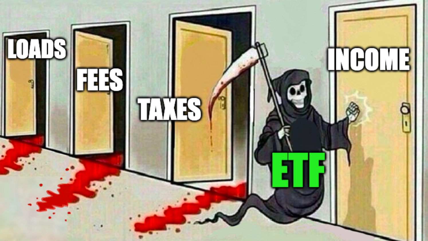 Cartoon of rotation ETFs keeping capital compounding to sidestep the tax drag of traditional fixed income