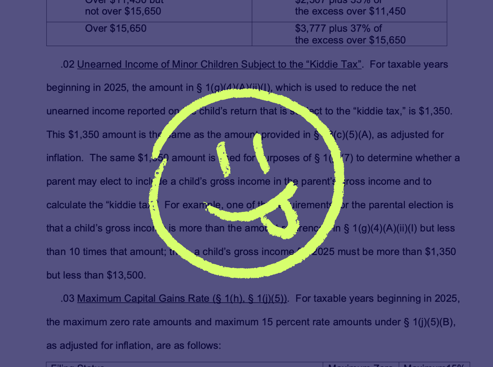 Cartoon pitting direct indexing with tax-gain harvesting against a 529 plan using an unused kiddie tax benefit