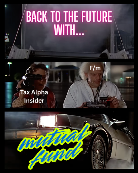 Cartoon showing the ETF share class acting as a redemption pressure-release valve for a more tax-efficient mutual fund