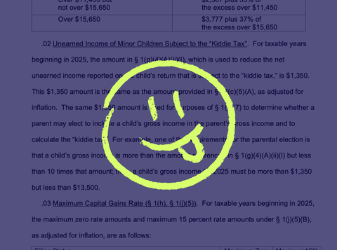Cartoon pitting direct indexing with tax-gain harvesting against a 529 plan using an unused kiddie tax benefit