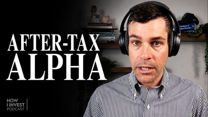 Cartoon framing alpha as splitting into pre-tax and after-tax components, the theme of the Basis Northwest reading list