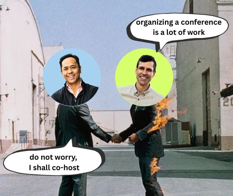 Cartoon announcing Shang Chou of Dishmi Capital co-hosting the Basis Northwest 2026 taxable wealth conference
