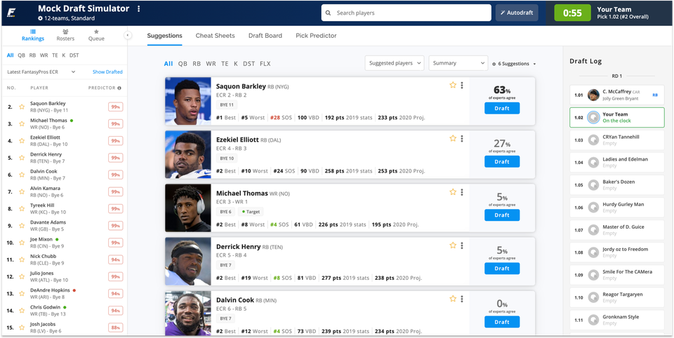 [5/13/2020] Draft Wizard Updates to Simulator and Assistant for NFL and MLB