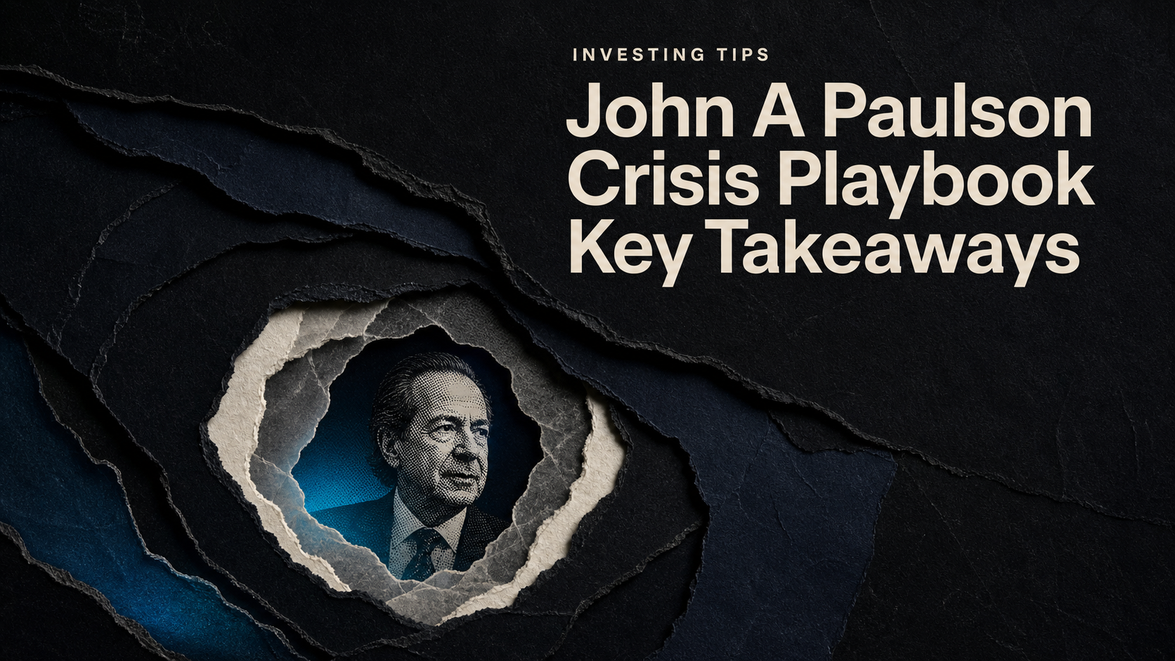John A Paulson Crisis Playbook Key Takeaways