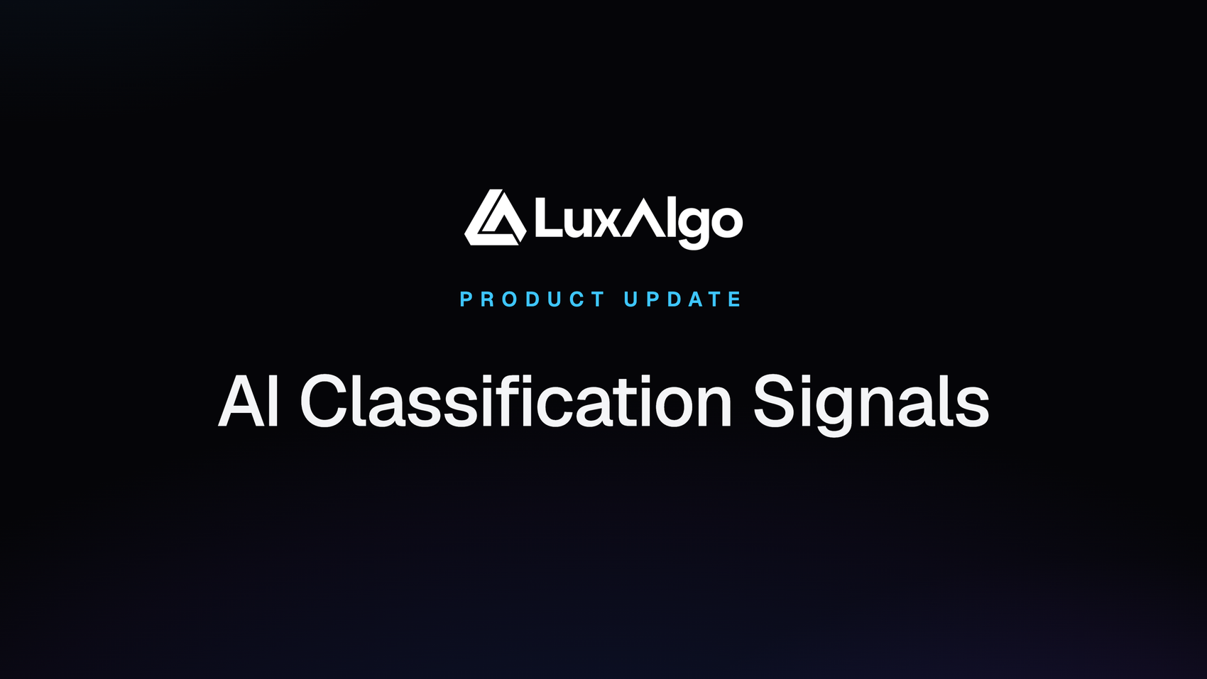 LuxAlgo AI Classification Signals