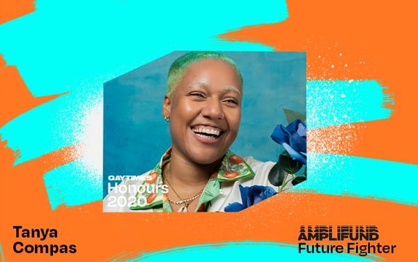 Tanya Compas wins the GAY TIMES Honour for Amplifund Future Fighter