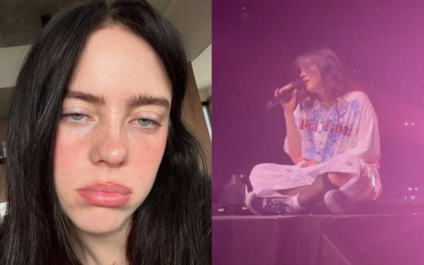 Billie Eilish hit in the face by bracelet during performance of What Was I Made For?