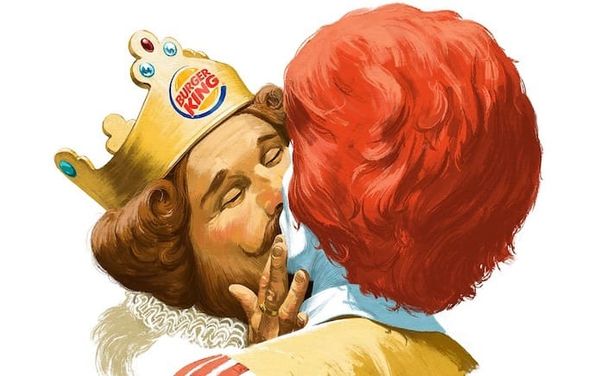 Burger King and Ronald McDonald share a kiss in new Pride campaign