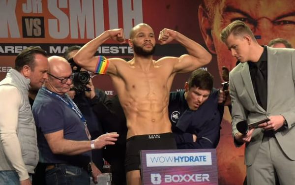 Boxer Chris Eubank Jr wears rainbow armband in support of the LGBTQ+ community