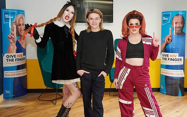Drag Race UK stars ‘give HIV the finger’ for National Testing Week