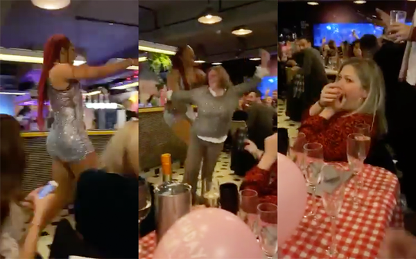 Drag queen goes viral after pushing customer off stage