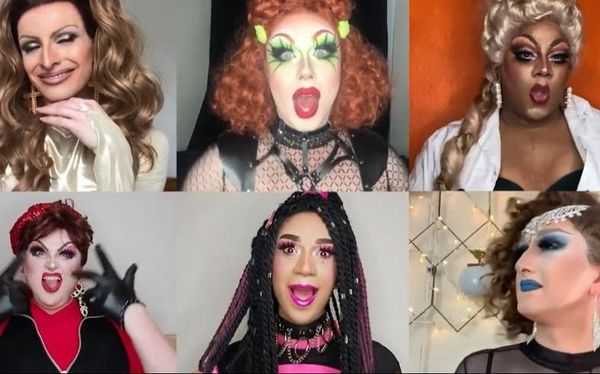 Six at home drag queens perform SIXening lip-sync