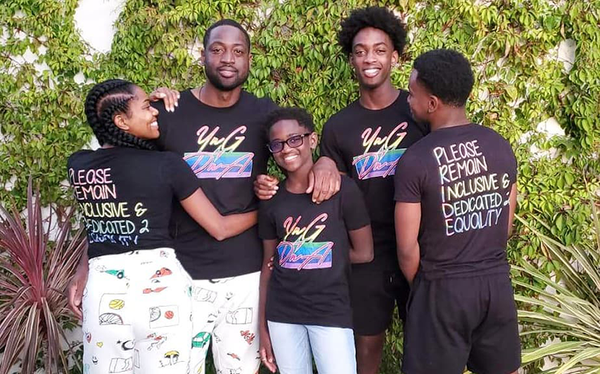 Gabrielle Union and Dwyane Wade launch line of LGBTQ t-shirts in support of son