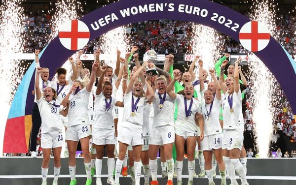 England wins its first major women’s football championship after securing Euro 2022 title