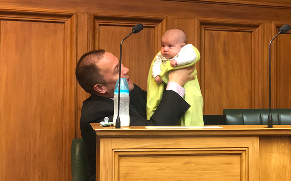 Gay politician in New Zealand goes viral after taking baby into Parliament