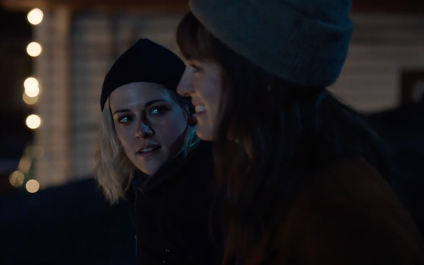 The first trailer for Kristen Stewart’s LGBTQ+ Christmas film is finally here
