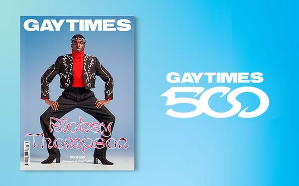 Rickey Thompson covers the 500th issue of Gay Times Magazine