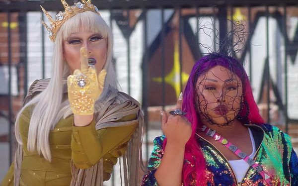 Jiggly Caliente and Sharon Needles “don’t give a f**k” in new music video