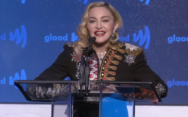 Madonna gives emotional speech about her experiences with the LGBTQ community