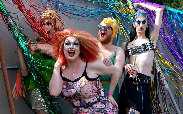 LGBTQ stars and allies celebrate Mighty Hoopla backstage with GAY TIMES and Hunter – gallery