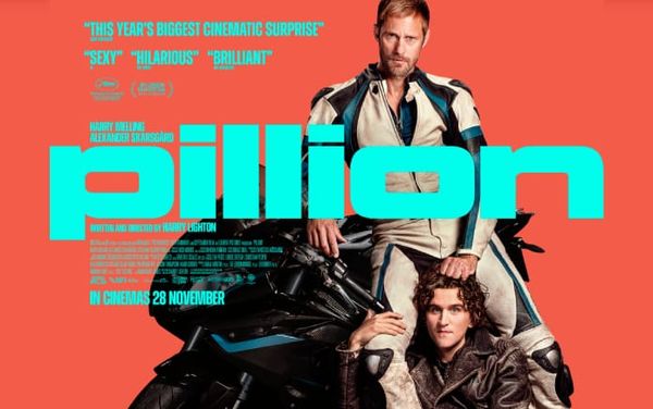 Pillion: Exclusive first look at Alexander Skarsgård and Harry Melling in new poster