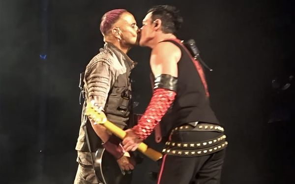 Rammstein share same-sex kiss on stage in Russia to protest homophobia