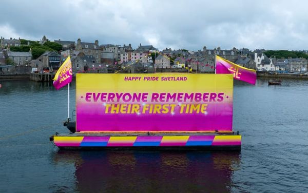 Channel 4 barge sets off first-ever Shetland Pride celebrations