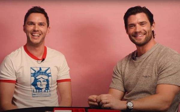 “It felt warm inside” is a very real quote by Nicholas Hoult about Superman co-star David Corenswet