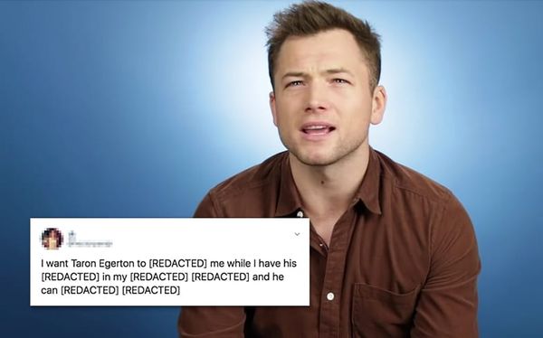 Watch Rocketman star Taron Egerton read out thirsty tweets from fans