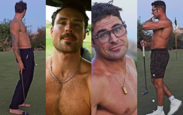 “This should be illegal”: Fans go feral for Dylan and Zac Efron’s shirtless round of golf