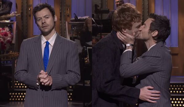 Harry Styles responds to queerbaiting accusations with same-sex kiss: 'You don’t know everything about me, dad'