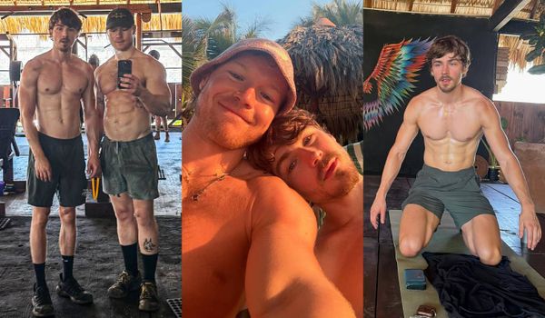 BOOTS stars Miles Heizer and Angus O'Brien reunite for Mexico getaway: "I'm looking and loving"