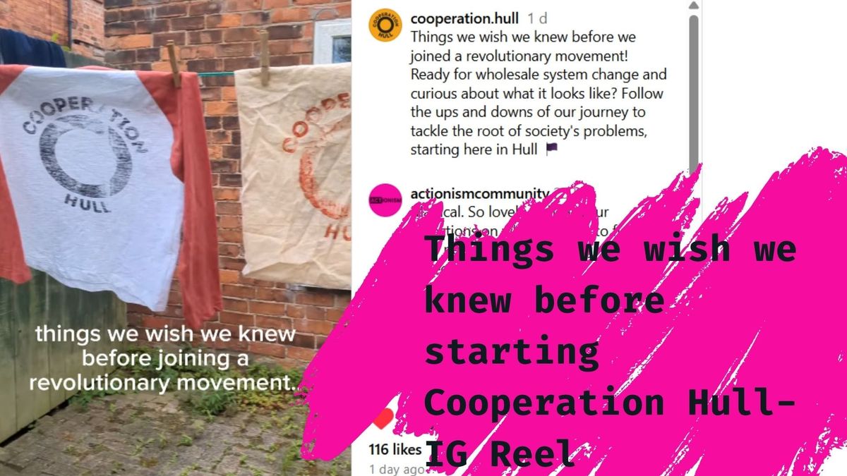 Cooperation Hull - Top 8 tips for starting a community powered group of ACTionists