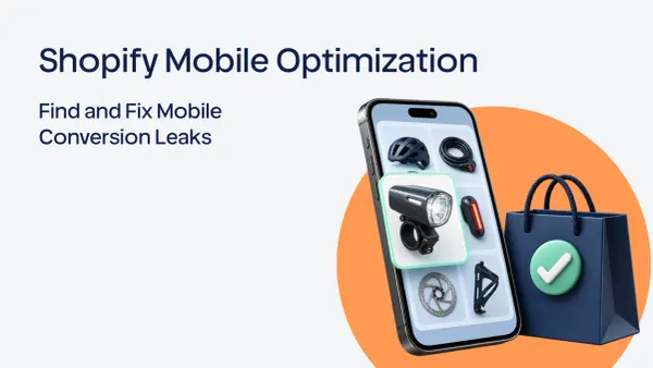 Illustrative mobile Shopify shopping journey from discovery to purchase