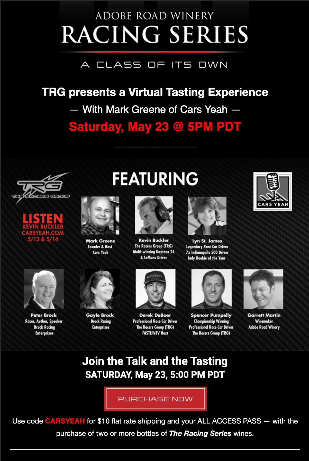 Special Guests Include Racing Legends