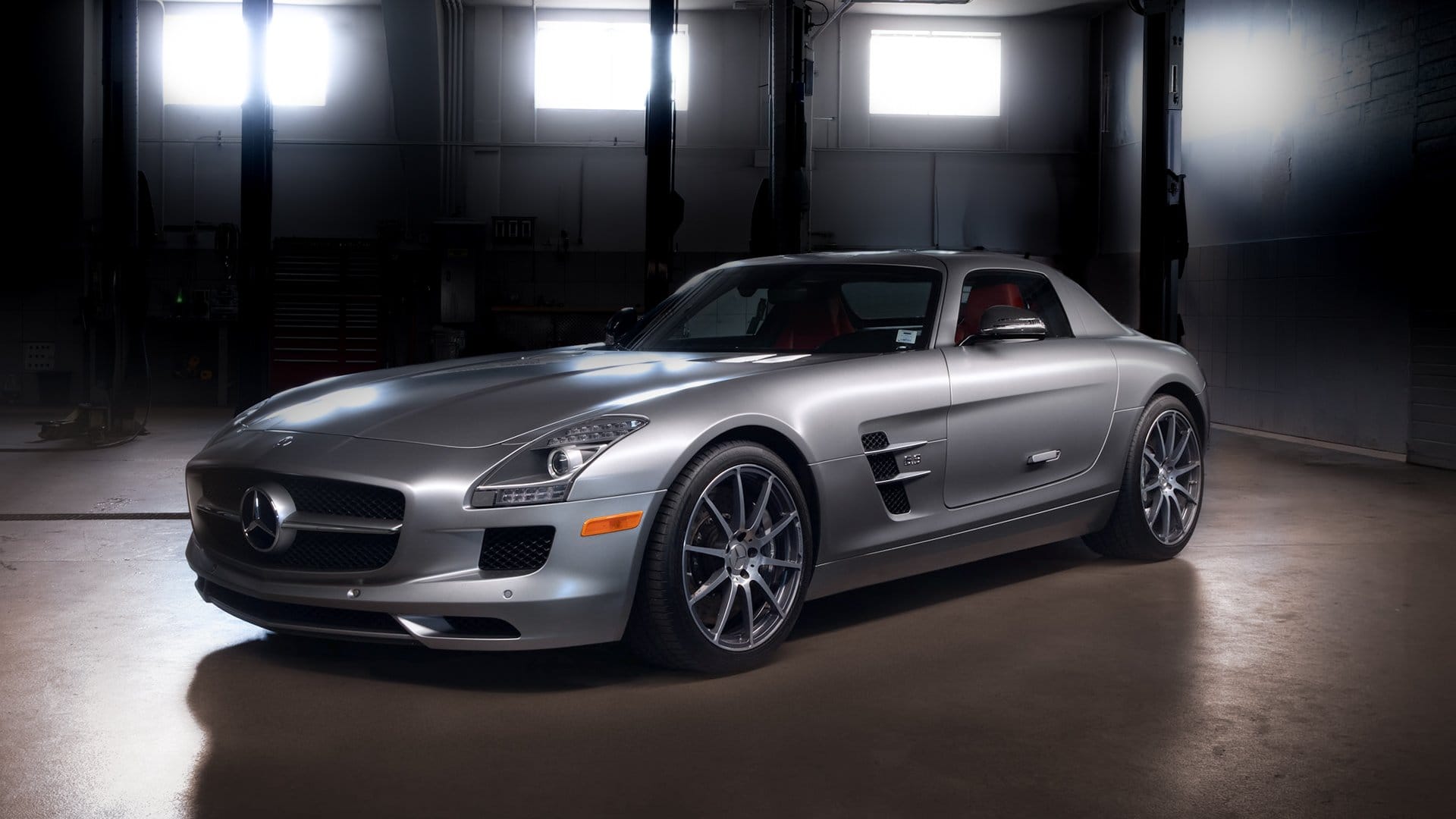 2011 Mercedes-Benz SLS AMG Coupe in matte Alanite Grey