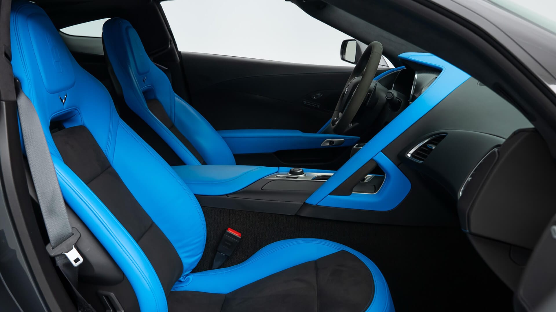 2017 Corvette Grand Sport Collector Edition Tension Blue leather seats