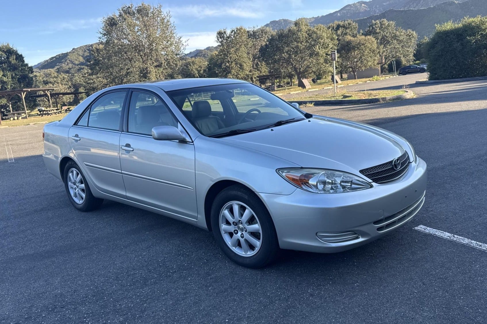 2002 Toyota Camry XLE V6 in Lunar Mist Metallic, offered one-owner at no reserve on Bring a Trailer