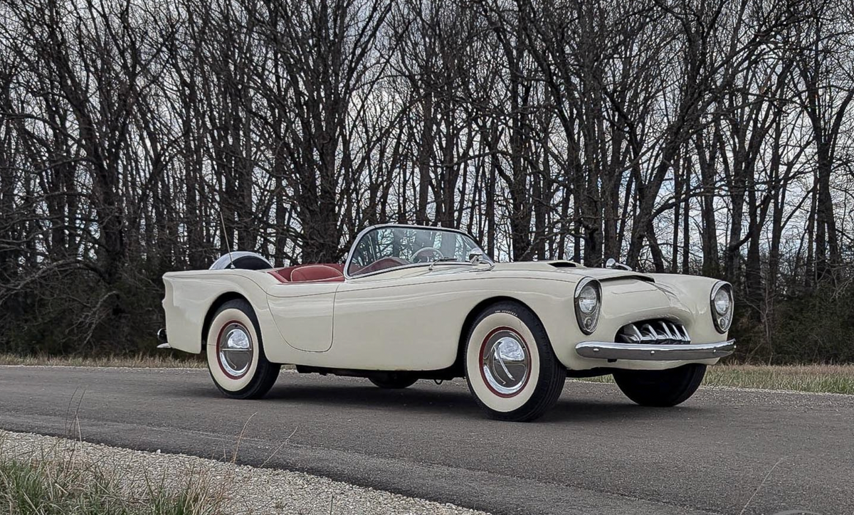 エビルガールプリント ヴィンテージウォ Rare 1954 Woodill Wildfire Roadster Showcases Untouched Post-War