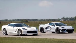 Watch A C8 Corvette Take On A C7