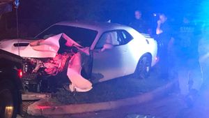 Dodge Challenger Crashed During Police Pursuit