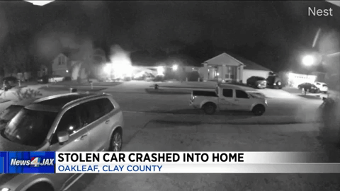 Florida Man Crashes Dodge Charger Into Residential Garage