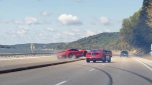 Corvette Z06 Driver Crashes Trying To Impress Mustang