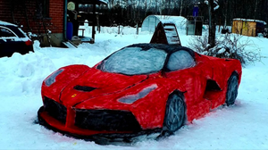 Couple Builds Ferrari LaFerrari Out Of Snow