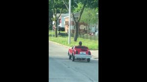 Guy Drives Hilariously Tiny Car