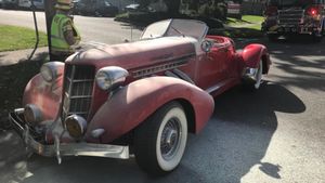 1935 Auburn Boattail Speedster Burns In Washington